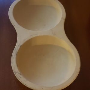 Pampered chef stoneware microwave egg/dip cooker